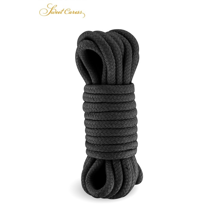 Corde de bondage noire 5m - Sweet Caress - Oralove