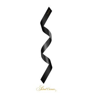 Bandeau BDSM satin noir - Sweet Caress - Oralove