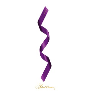 Bandeau BDSM satin pourpre - Sweet Caress - Oralove