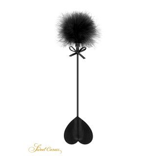 Tapette coeur avec pompon noir - Sweet Caress - Oralove