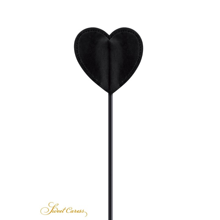 Tapette coeur avec pompon noir - Sweet Caress - Oralove
