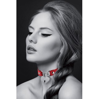 Collier rouge cadenas coeur - Bijoux Pour Toi - Oralove