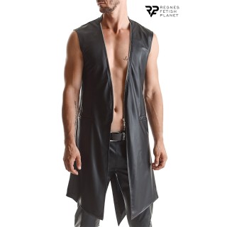 Veste longue sans manche wetlook Marco - Regnes - Oralove