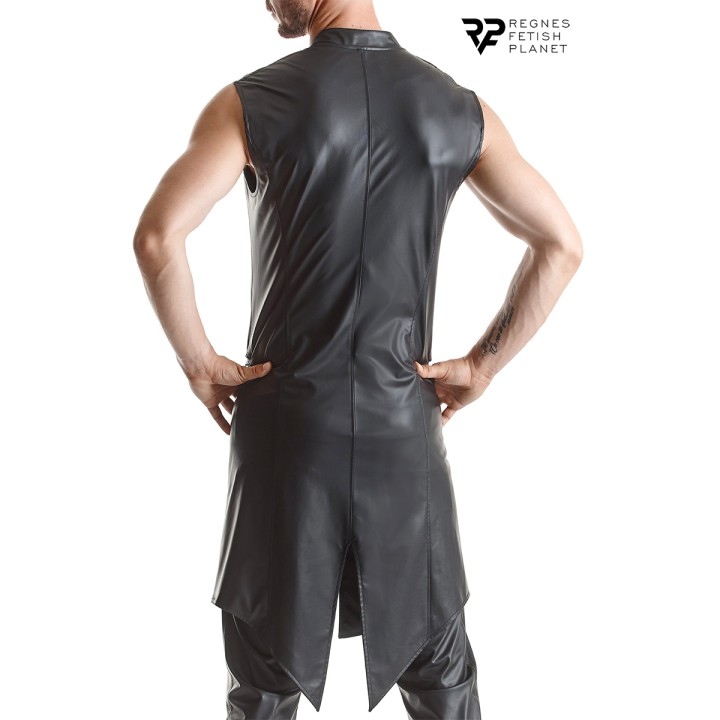 Veste longue sans manche wetlook Marco - Regnes - Oralove
