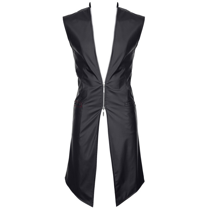 Veste longue sans manche wetlook Marco - Regnes - Oralove