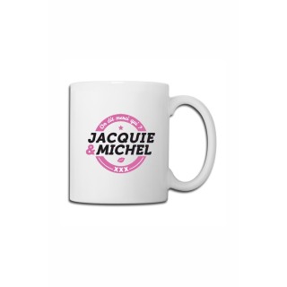 Mug blanc J&M - logo rond - Oralove