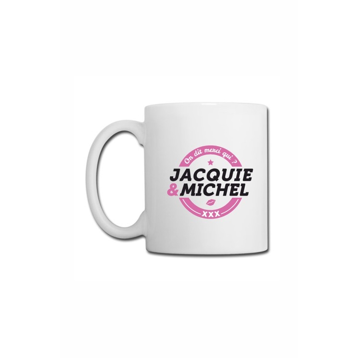 Mug blanc J&M - logo rond - Oralove