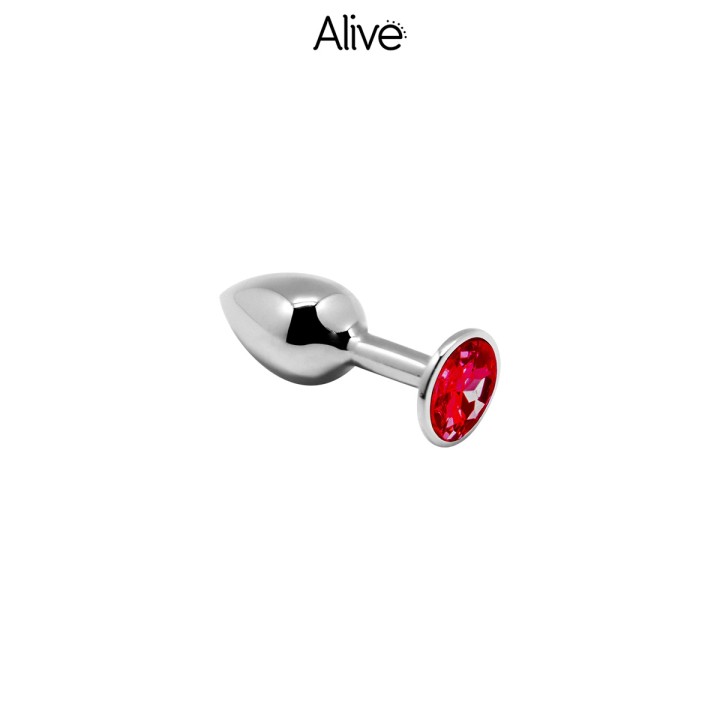 Plug métal bijou rouge S - Alive - Oralove