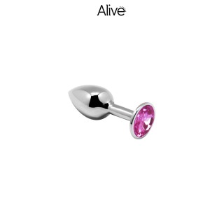 Plug métal bijou rose S - Alive - Oralove