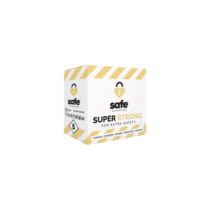 5 préservatifs Safe Super Strong - Oralove