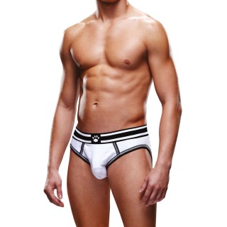 Slip ouvert blanc et noir - Prowler - Oralove