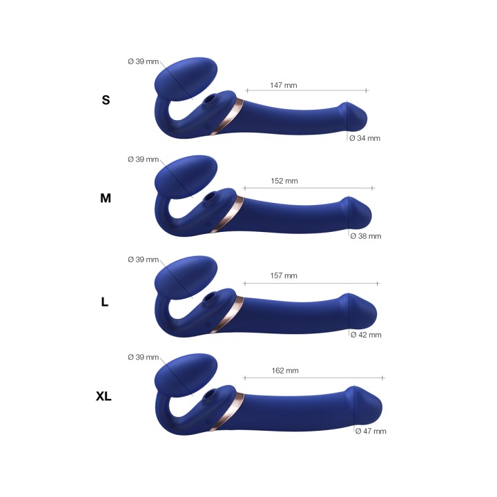 Strap-on-me Multi Orgasm bleu nuit XL - Oralove