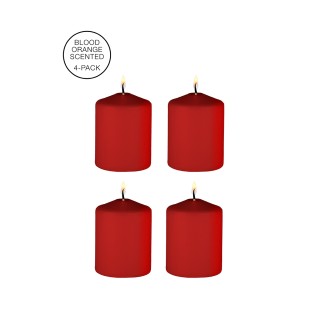 4 bougies SM rouges parfumées - Ouch! - Oralove