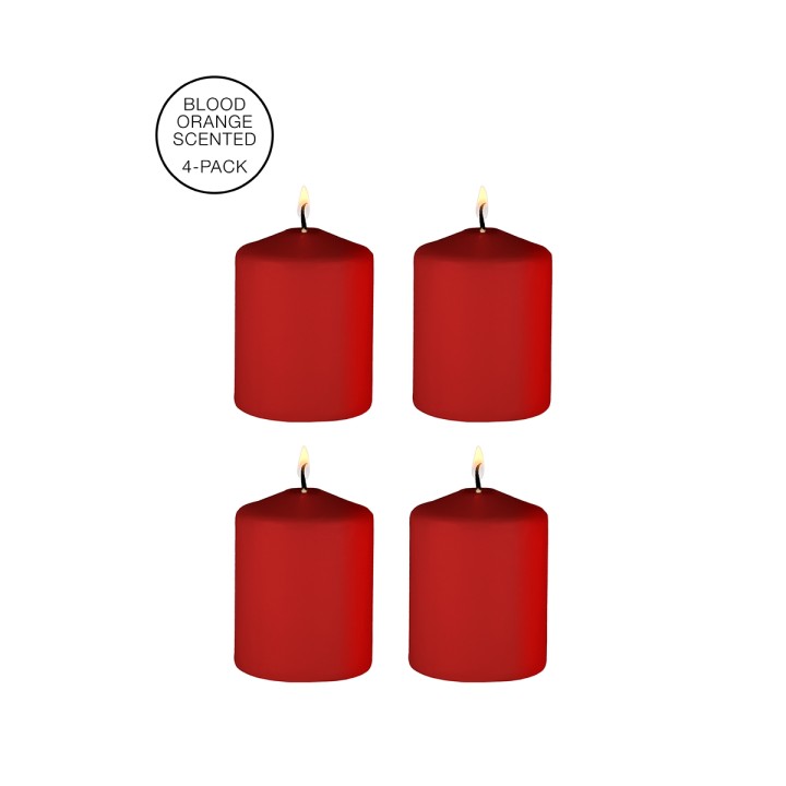 4 bougies SM rouges parfumées - Ouch! - Oralove