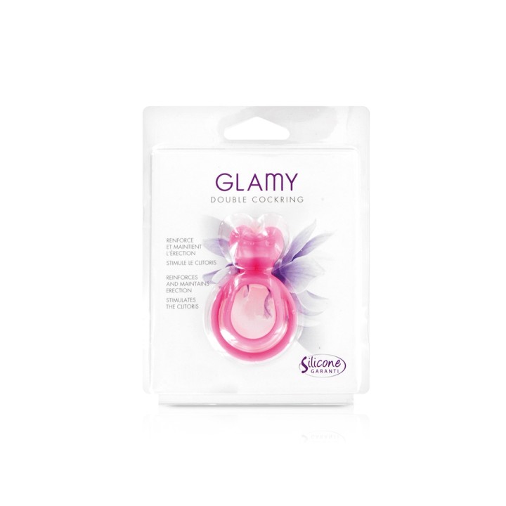 Double Cockring rose Glamy - Oralove