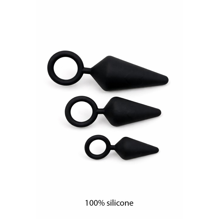 kit d'entrainement anal 3 plugs silicone - Litolu - Oralove