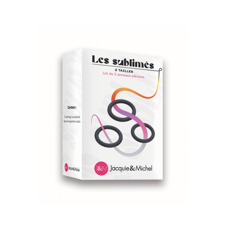 Set de 3 cockrings Les sublimés - Jacquie et Michel - Oralove