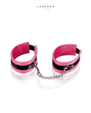 Ankle cuffs pink and black 13074oralove