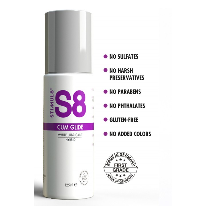 Lubrifiant hybride S8 effet sperme 125ml - Oralove