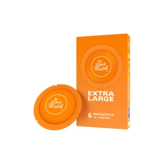 6 préservatifs extra-large Love Match - Oralove