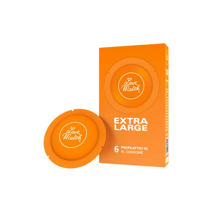 6 préservatifs extra-large Love Match - Oralove