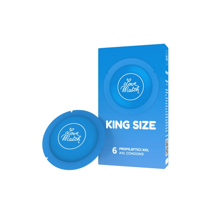 6 Préservatifs King size Love Match - Oralove