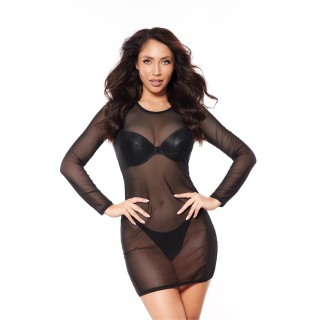 Robe tulle noir V-10639 - Axami - Oralove
