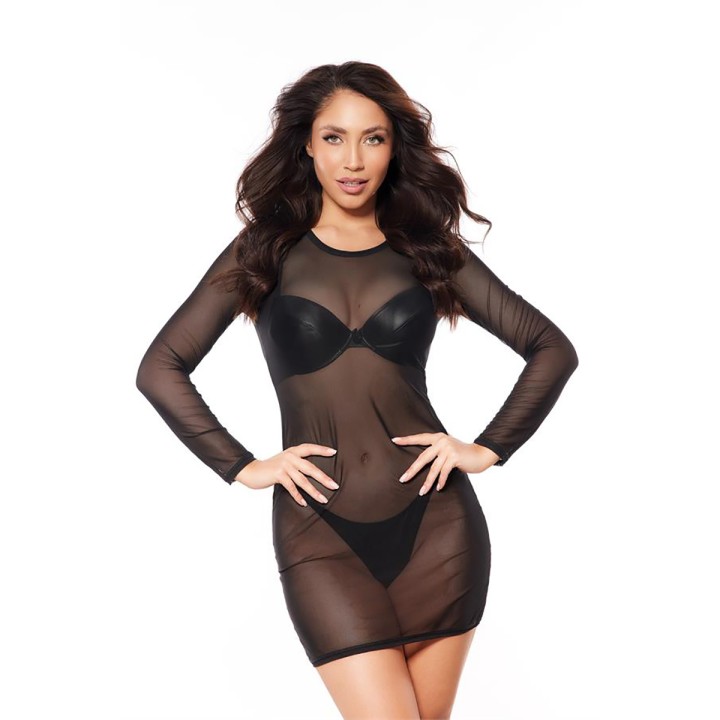 Robe tulle noir V-10639 - Axami - Oralove