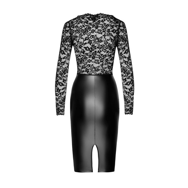 Robe Euphoria F295 wetlook et dentelle - Oralove