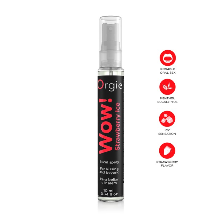 Spray buccal excitant Wow menthol fraise glaçé - Oralove