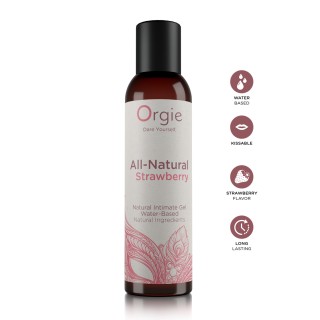 Gel intime naturel All Natural fraise 150ml - Oralove