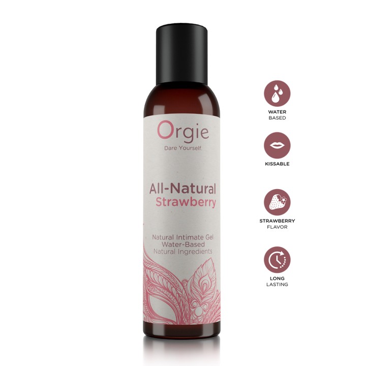 Gel intime naturel All Natural fraise 150ml - Oralove