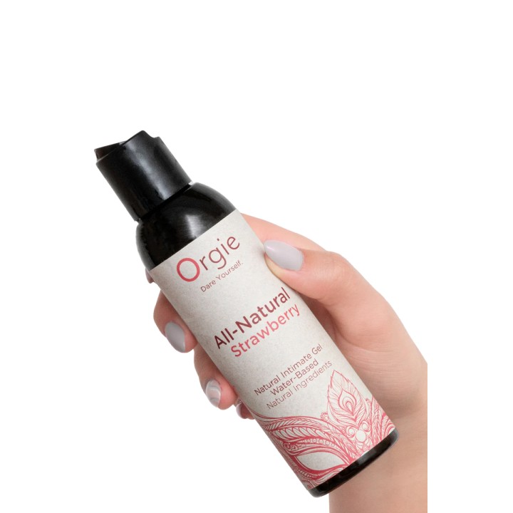 Gel intime naturel All Natural fraise 150ml - Oralove