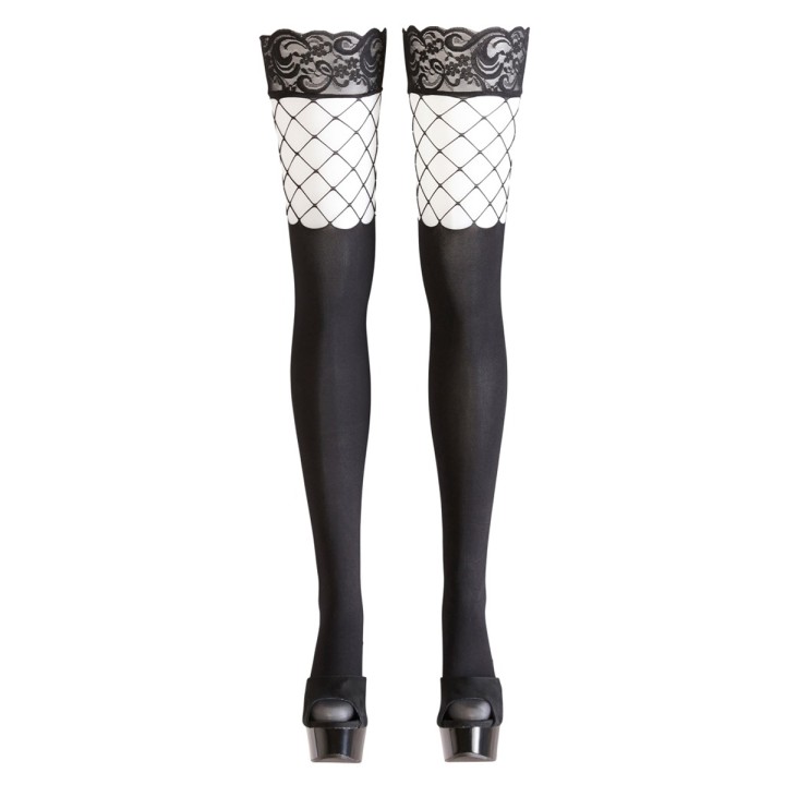 Bas autofixants opaques noir - Cotelli Legwear - Oralove