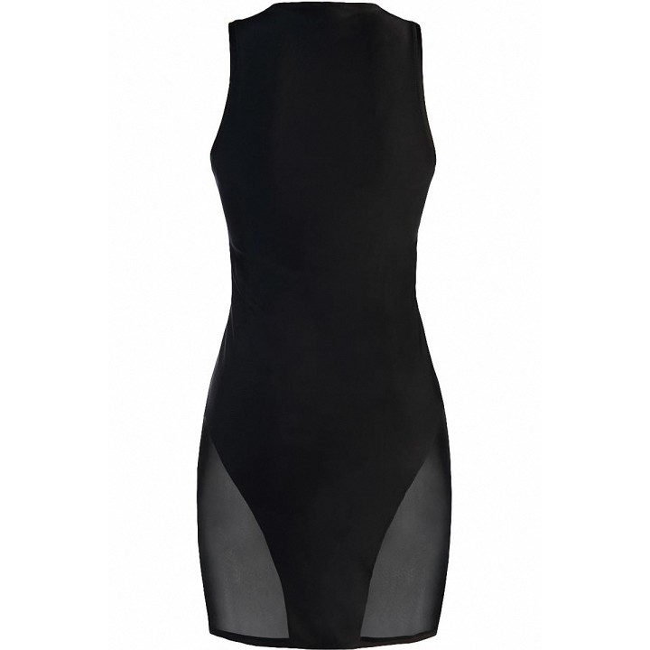 Robe moulante noire V-10619 - Axami - Oralove
