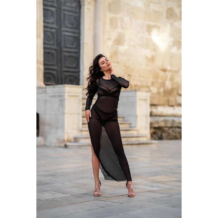 Robe longue transparente V-10679 - Axami - Oralove
