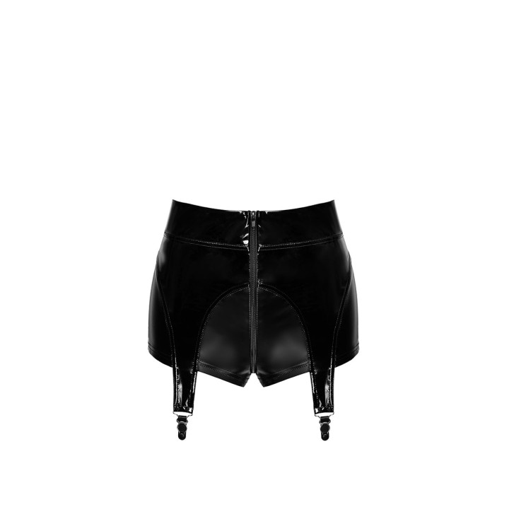 Short à jarretelles Glam F325 vinyle et wetlook - Oralove