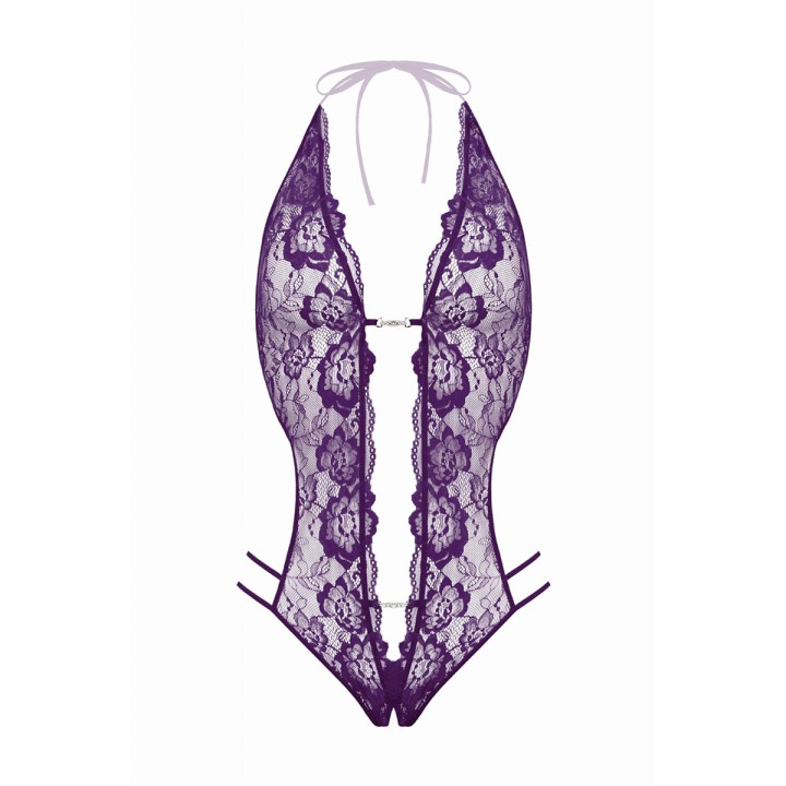 Body string ouvert Renee violet - Christine - Oralove