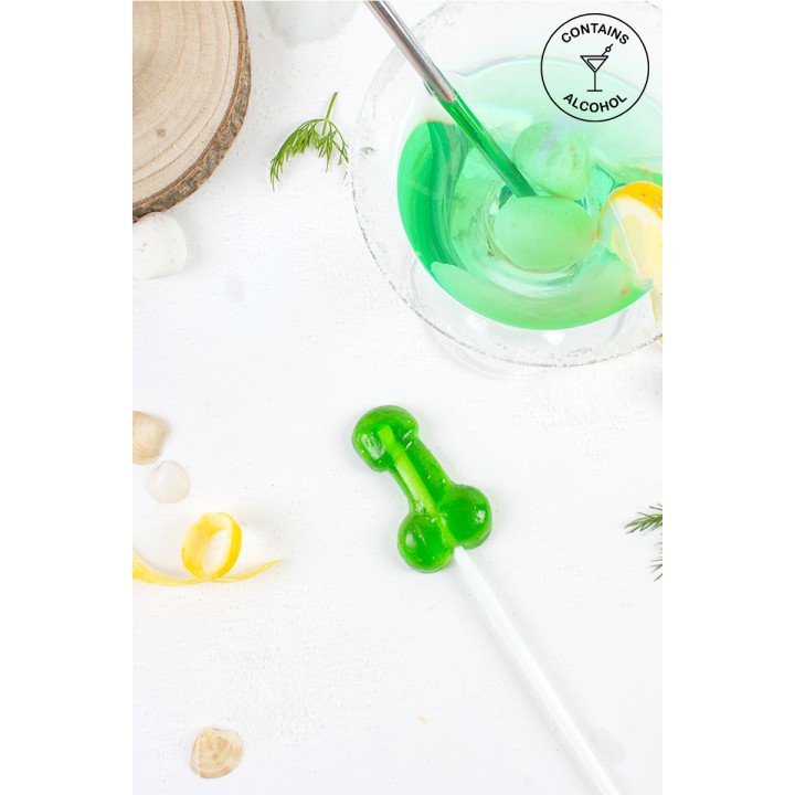 Sucette pénis Caipirinha avec alcool - Oralove