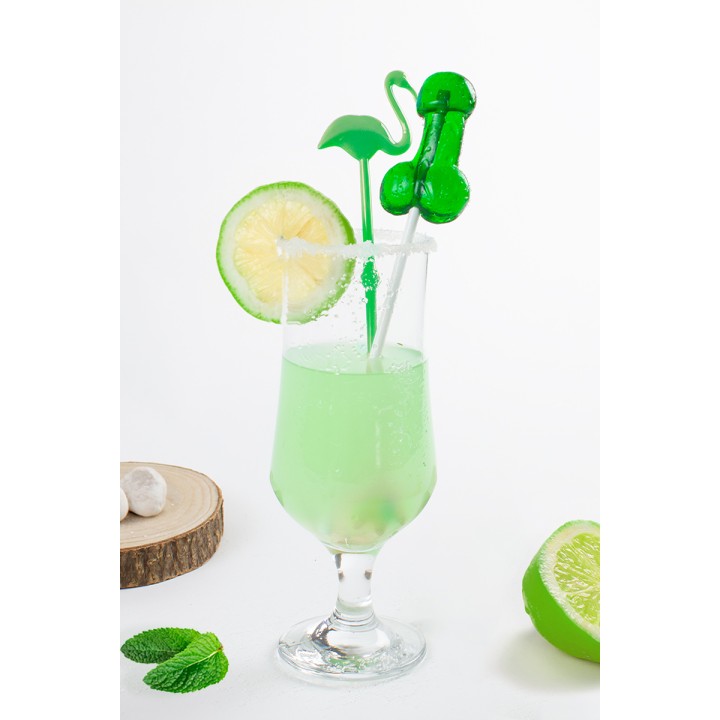 Sucette pénis Mojito avec alcool - Oralove