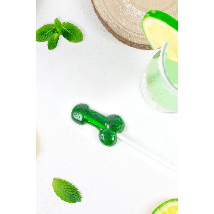 Sucette pénis Mojito avec alcool - Oralove