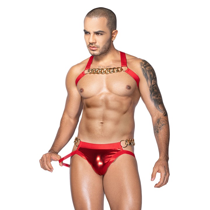 Ensemble sexy deux pièces rouge - J Lingerie - Oralove