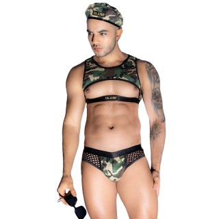 Tenue militaire sexy 4 pièces - J Lingerie - Oralove