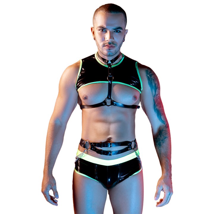 Ensemble sexy fluo 4 pièces - J Lingerie - Oralove