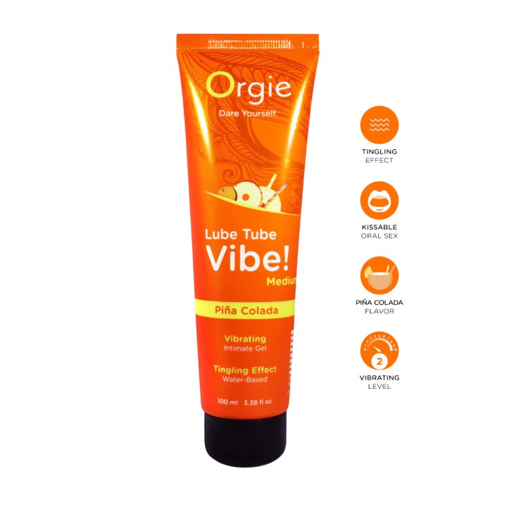 Lubrifiant Lube Tube Vibe (Medium) Pina Colada 100ml - Oralove