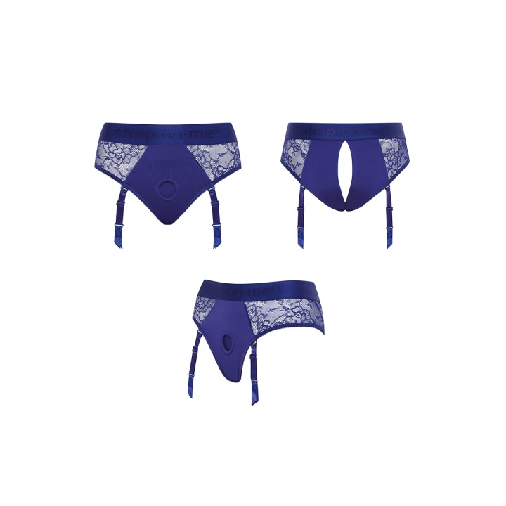 Harnais lingerie Diva (bleu) - Strap On Me - Oralove