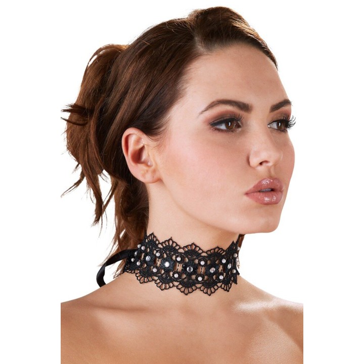 Collier brodé avec strass - Cotelli Accessoires - Oralove