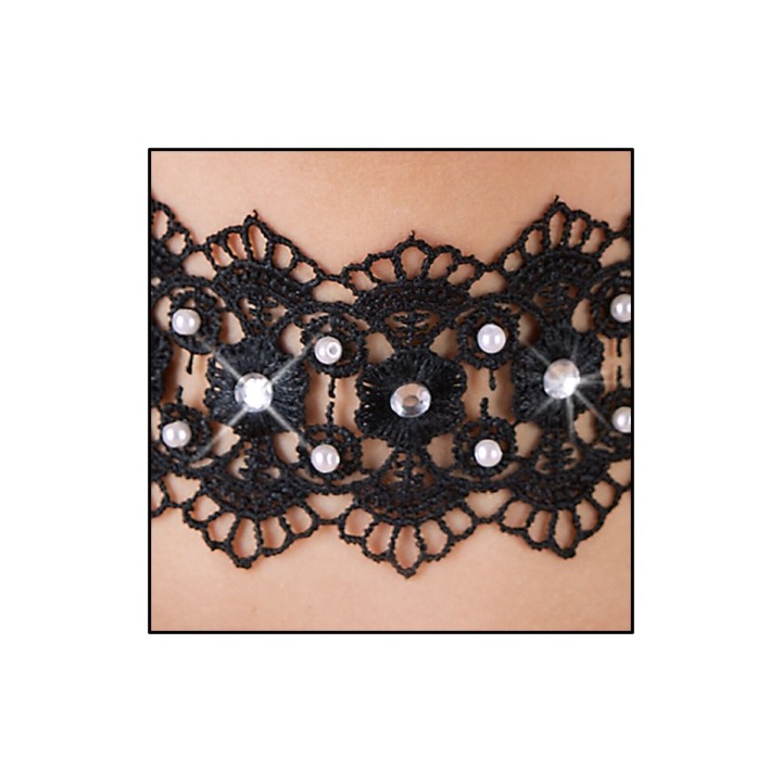 Collier brodé avec strass - Cotelli Accessoires - Oralove