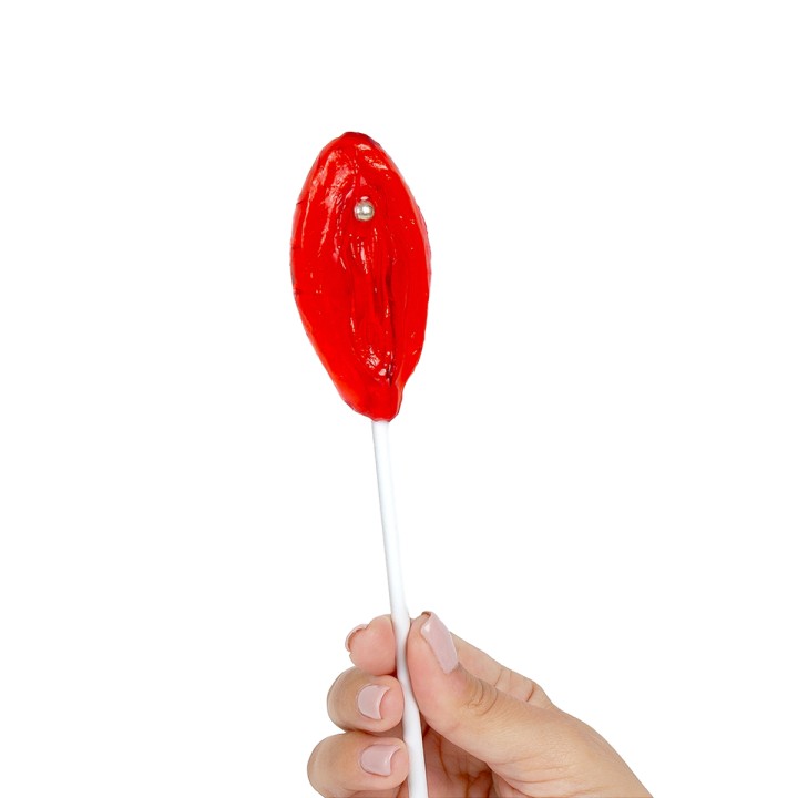 Sucette vulve fraise - Secret Play - Oralove