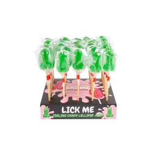 Présentoir de 40 sucettes pénis à la menthe avec effet rafraichissant - Oralove
